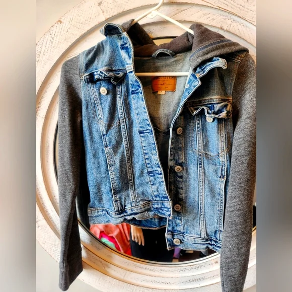 Hollister Jackets Coats Hollister Jean Jacket With Grey